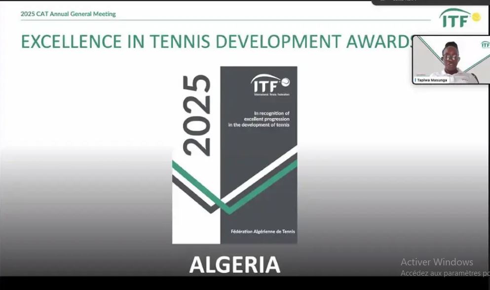 La Fédération algérienne distinguée par l'ITF